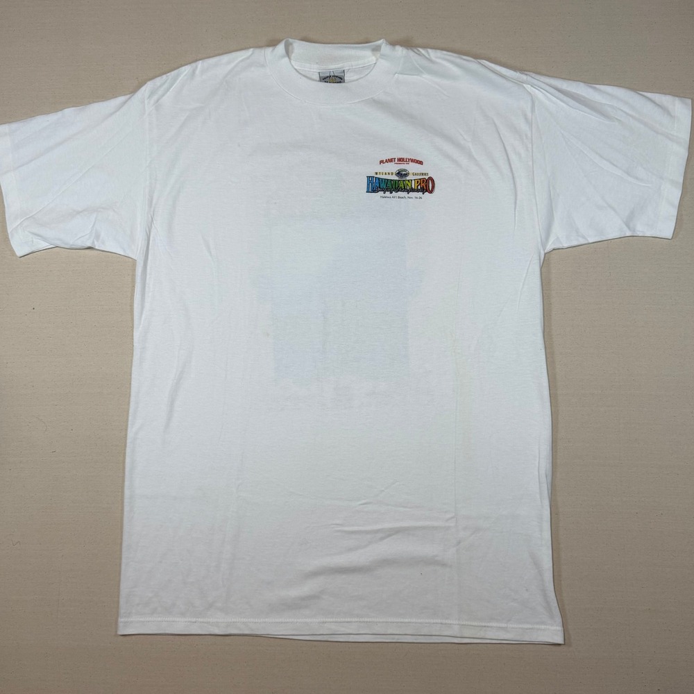 Vintage Planet Hollywood Hawaiian Pro Surfing Championship T-Shirt XL White USA - Picture 7 of 9